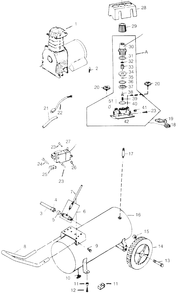 Air-Compressor Parts Diagram and Parts List for HL703200  Campbell Hausfeld Compressor